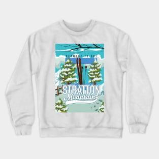 Stratton Mountain Ski poster Crewneck Sweatshirt